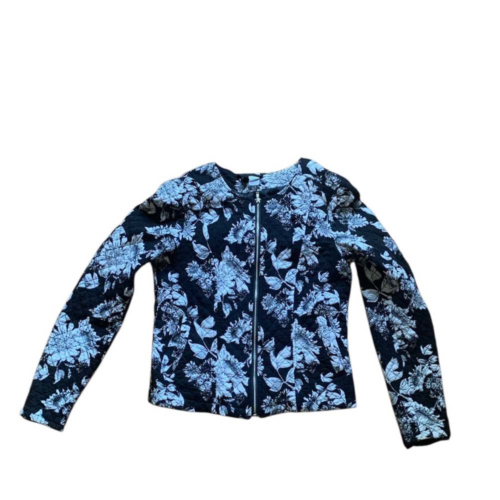 Floral Patterned Quilt-like Jacket